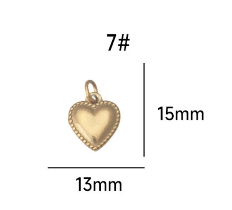 1 Piece Titanium Steel Devil’s Eye Heart Shape Rose Pendant