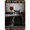 (Multi Style)Pack of Cats - Metal Tin Signs(8*12Inch) - Animal