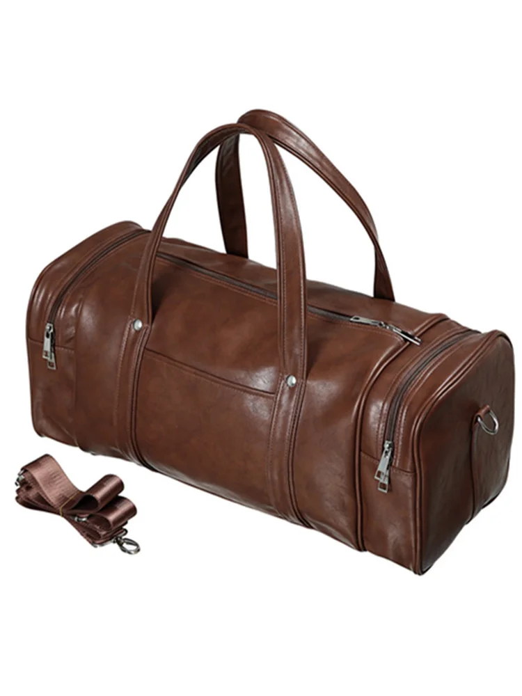 Vintage Durable Leather Utility Overnight Bag