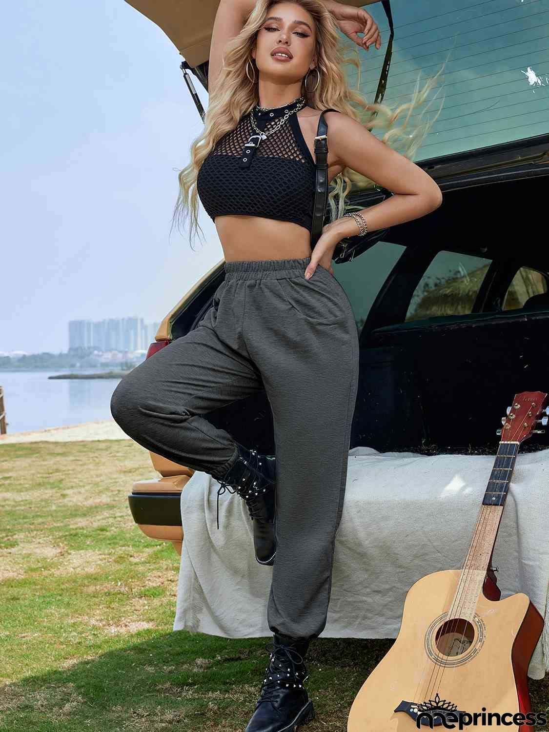 Elastic Waist Sweatpants