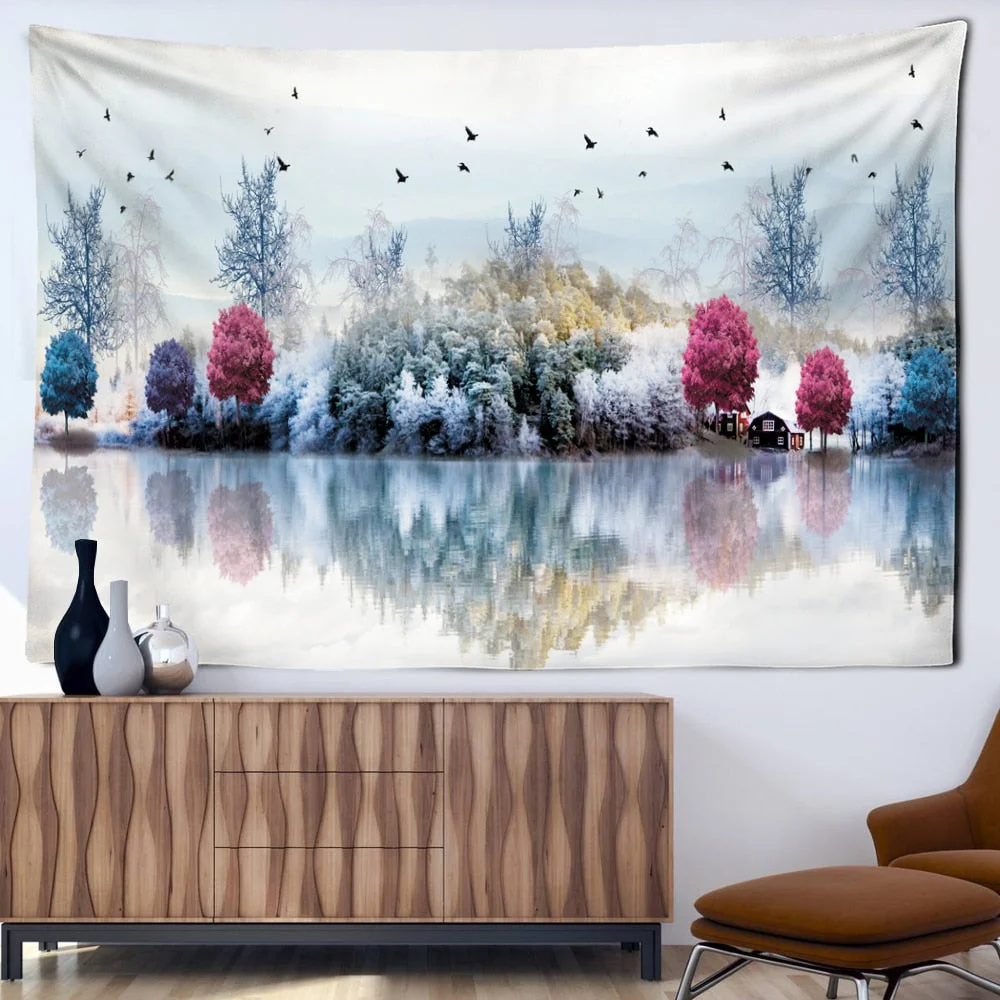 Unique Buddhist realm Wall hanging Tapestry psychedelic pattern yoga throw beach throw carpet Hippie Home Decor Wall Tapestry