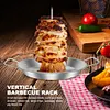 Removable BBQ Rack Replacement Spikes Vertical Meat Chicken Skewer Grill Holder