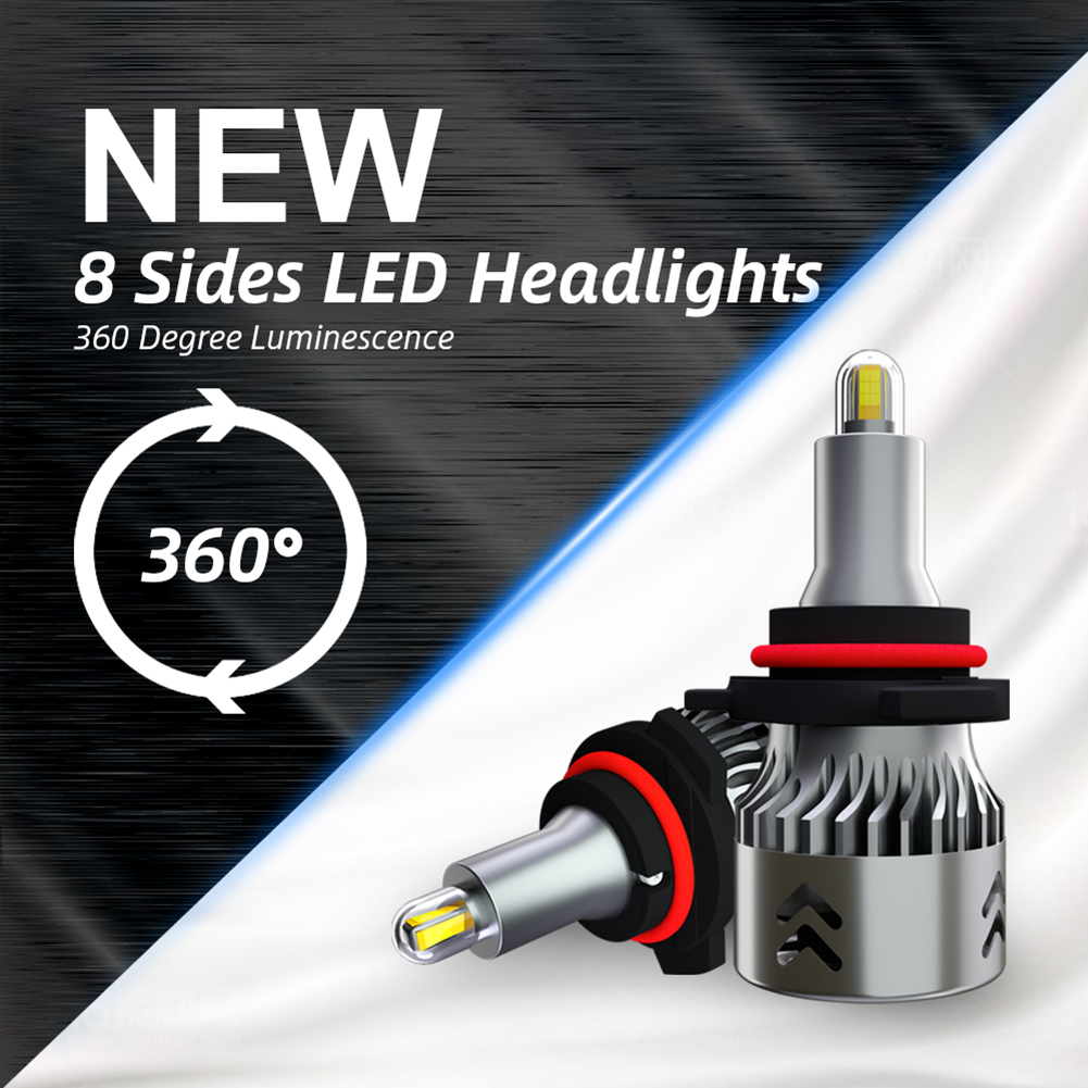 

LED Car Headlight Bulb 6000K 9600LM CSP Chip LED Headlamp Bulb 1904 1 Pair, H7, 501 Original