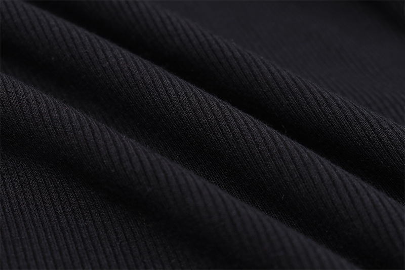 Ootddress Black Knit Ruffled Mini Dress Women Patchwork Off-Shoulder Loose Slim Fashion Ribbed Dress Knitwear Clothes Female Dress