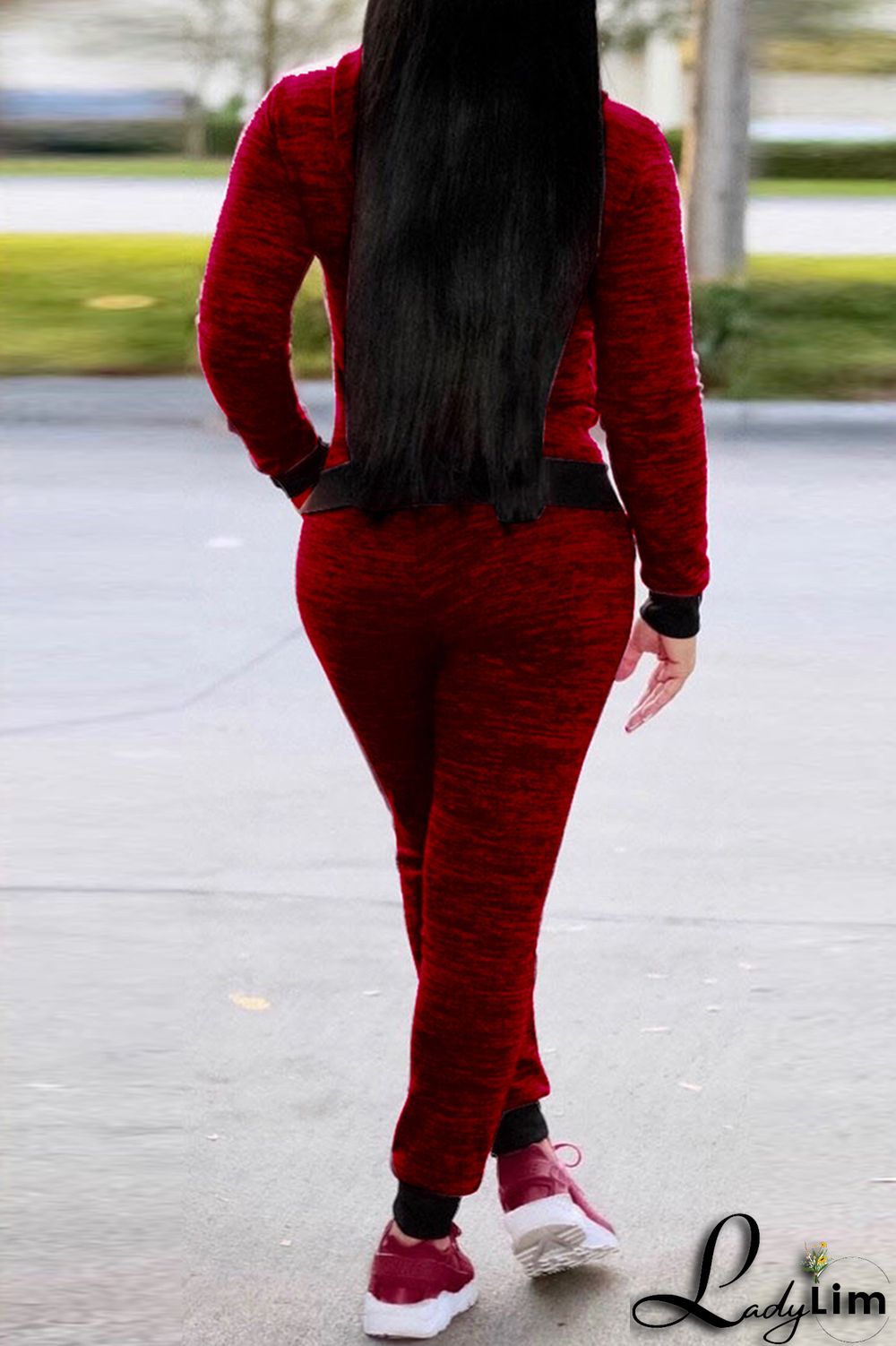 Grey Casual Sportswear Letter Print Patchwork Hooded Collar Long Sleeve Two Pieces