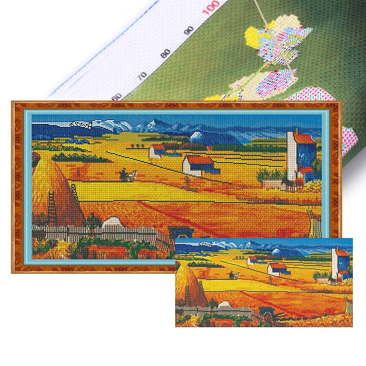 【Mona Lisa】Harvest 84*45cm 11CT Stamped Cross Stitch gbfke