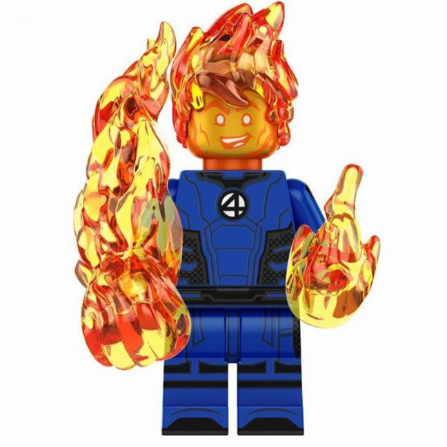 Human Torch (MCU) Custom Marvel Superhero Minifigure Minifigure Bricks monstertoys