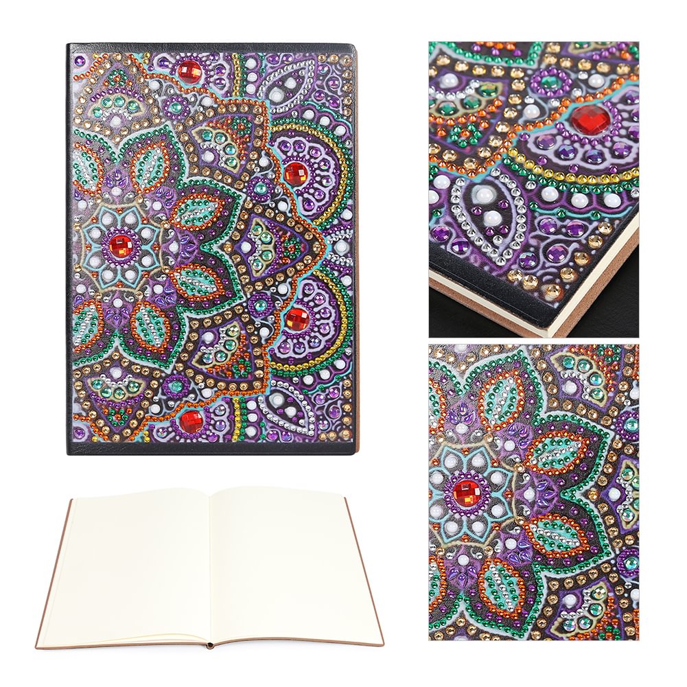 50 Pages A5 DIY Mandala Special Shaped Diamond Painting Notebook Sketchbook【Blank】