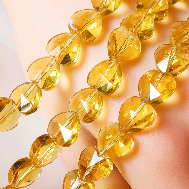 10 PCS/Package 14mm Diameter 10mm Glass Heart Shape Jewelry Accessories