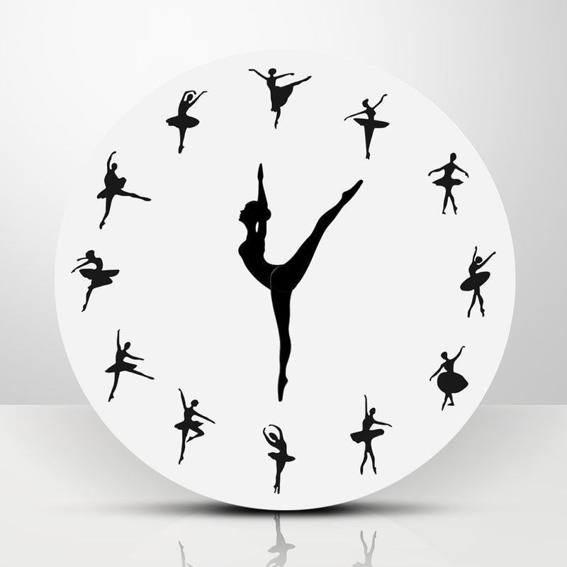 Charming Ballerina Wall Clock