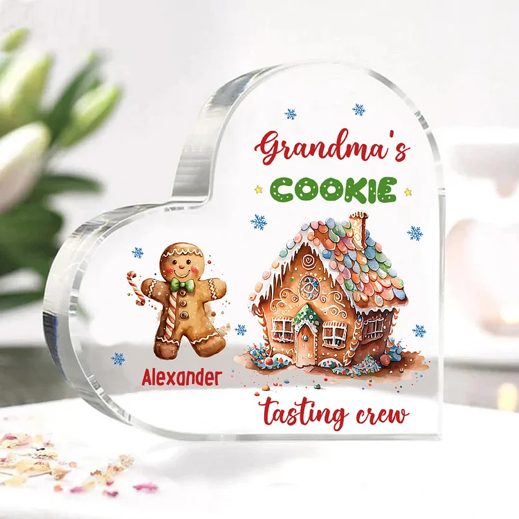 Acrylic Heart Keepsake Customized 2 Names Christmas Decor Personalized Gifts for Grandma Mom