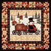 Snowman And Car-14CT Stamped Cross Stitch 40*40cm/15.75*15.75in