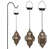 Solar Lantern Outdoor Garden Hanging Light Iron Hollow Design