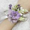 10PCS Violet Purple Wedding Catering Bridal Groom Guests Corsage Boutonniere Wrist Artificial Flower Bouquets