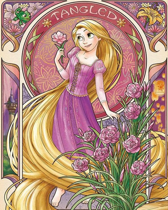 Disney Princess Rapunzel 40*50CM(Canvas) Full Round Drill Diamond Painting gbfke