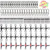 140Pcs Fishing Swivel Snaps Kit Ball Bearing Swivels Triple Swivel Connectors