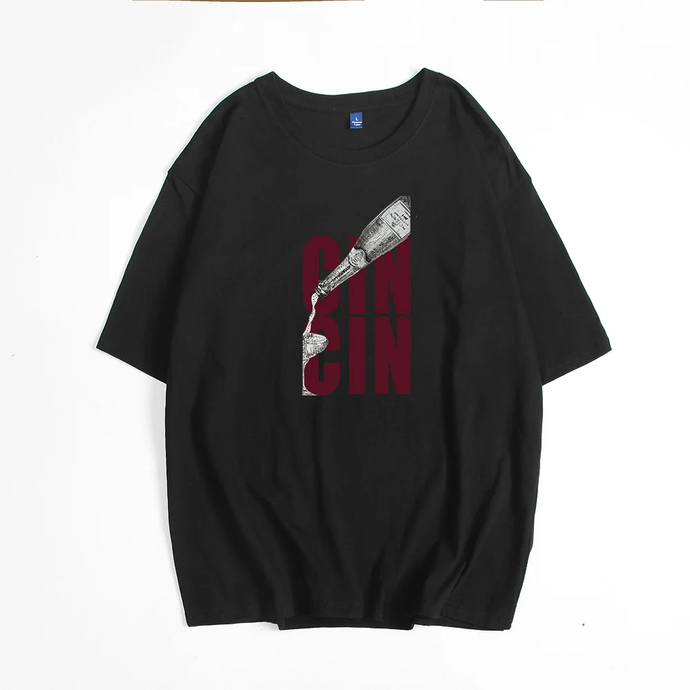 Athvotar Athvotar Sale Of Retro Simple Text Printed T-Shirts In The Summer Free-Round Collar Pure Cotton Short Sleeves