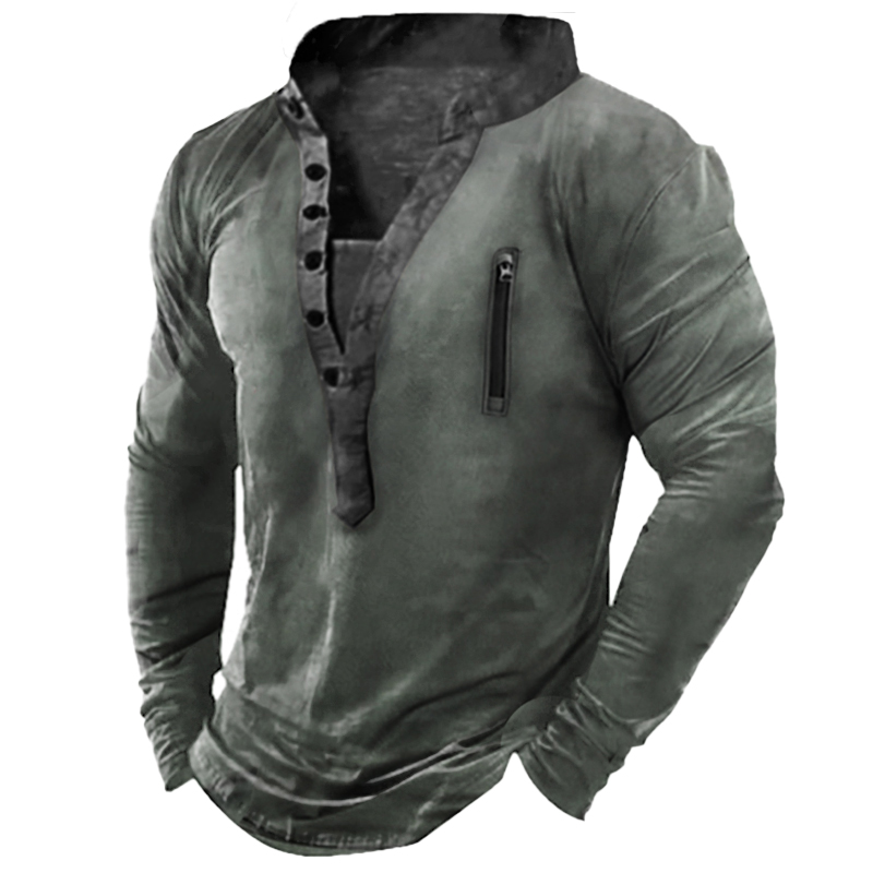 Men's Outdoor Tactical Henley Shirt