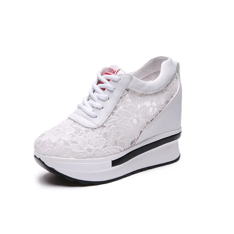 Tanguoant Tanguoant Women's Shoes 2023 New Summer Fashion Lace Breathable Mesh Gauze Cake Shoes Light And Comfortable Casual Shoes Women
