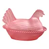 Vintage Hen on Nest Dish with Lid Plastic Chicken-Shaped Candy Dish Tabletop Dessert Plate Snack Bowl for Snacks Dessert Cookies Home Kitchen Office Tabletop Decor