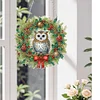 2D/Flat Christmas DIY Diamond Art Acrylic Pendant Wall Door Decoration (Wreath)