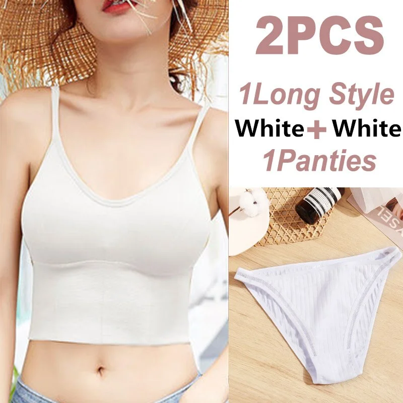 Long Style Women Tank Crop Top Sexy Underwear Female Crop Tops Lingerie Intimates With Padded Camisole Femme Push Up Bralette