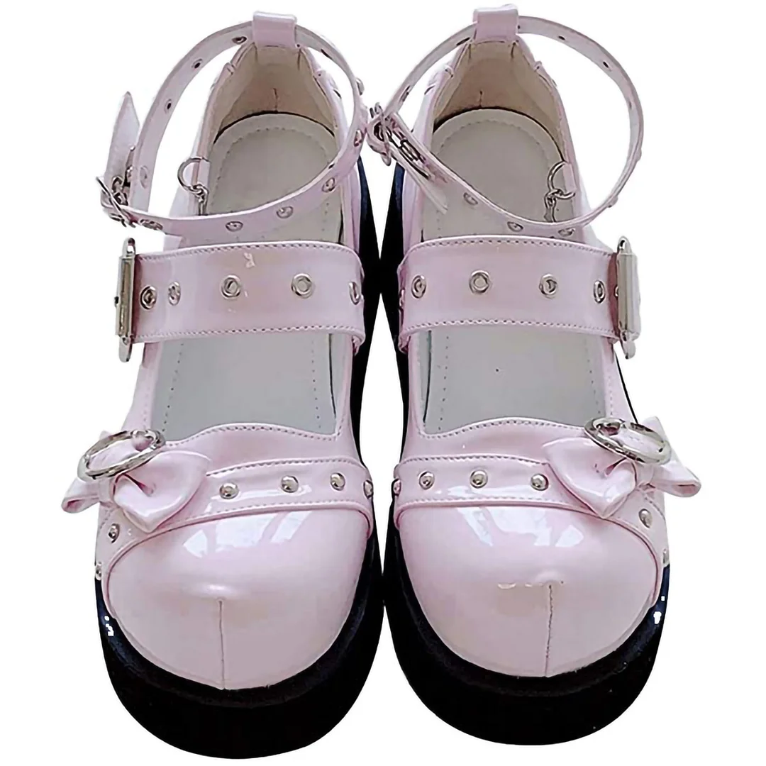 Letclo™ Punk Gothic Rock Style Platform Mary Shoes letclo Letclo