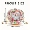 Santa Claus DIY Diamond Painting Shoulder Bag for Coins Lipstick Earphones Gifts