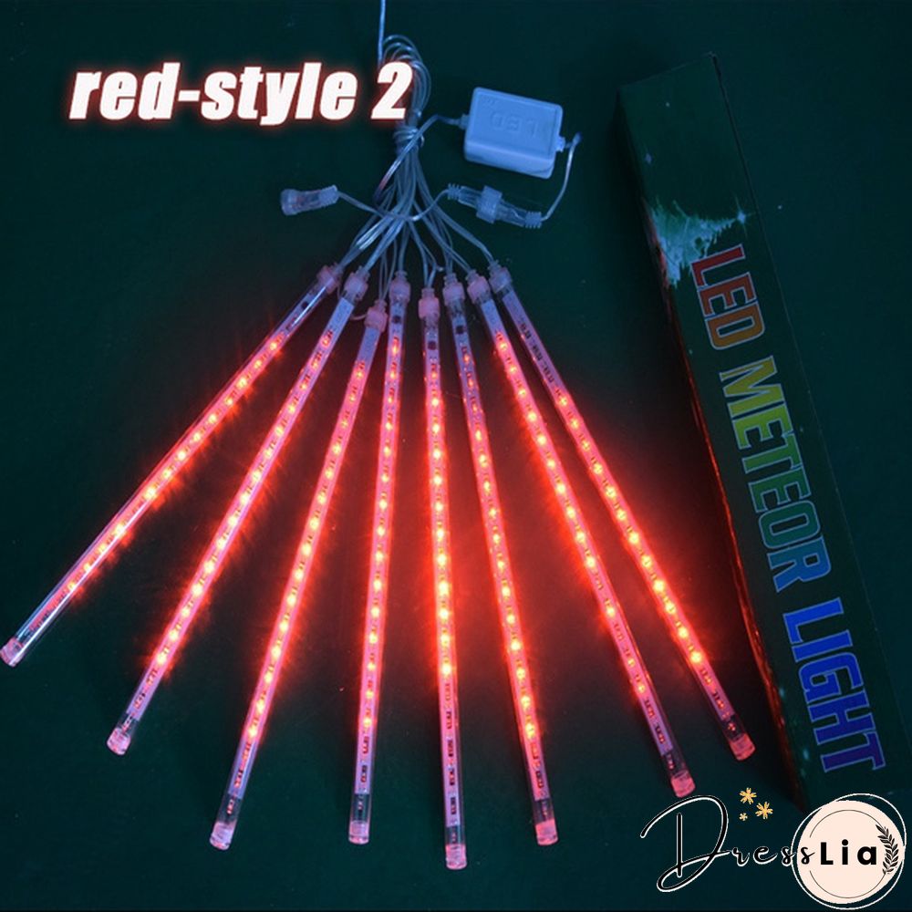 8PCS/1SET 30CM/50CM Waterproof LED Meteor Shower Rain Lights Falling String Lights for Outdoor Home Garden Wedding Party Holiday Christmas Lights