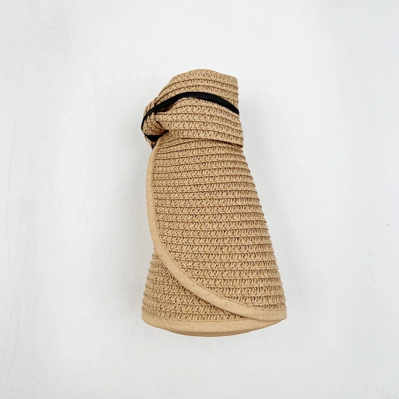 Women’s Vacation Solid Color Big Eaves Straw Hat