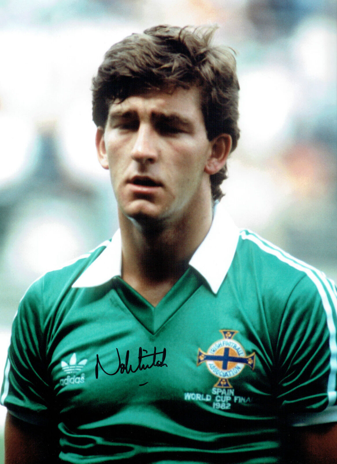 Norman WHITESIDE Signed Autograph 16x12 Northern Ireland Photo Poster painting AFTAL COA