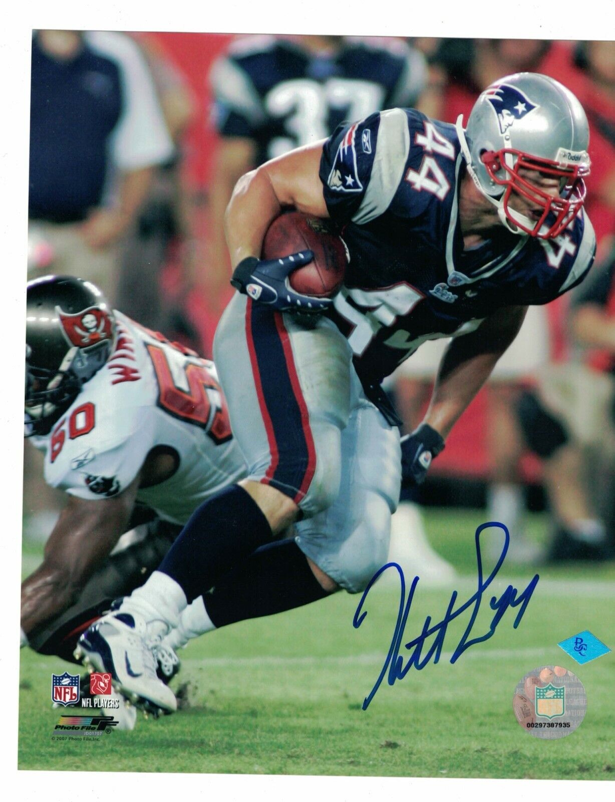 Heath Evans New England Patriots Signed 8 x 10