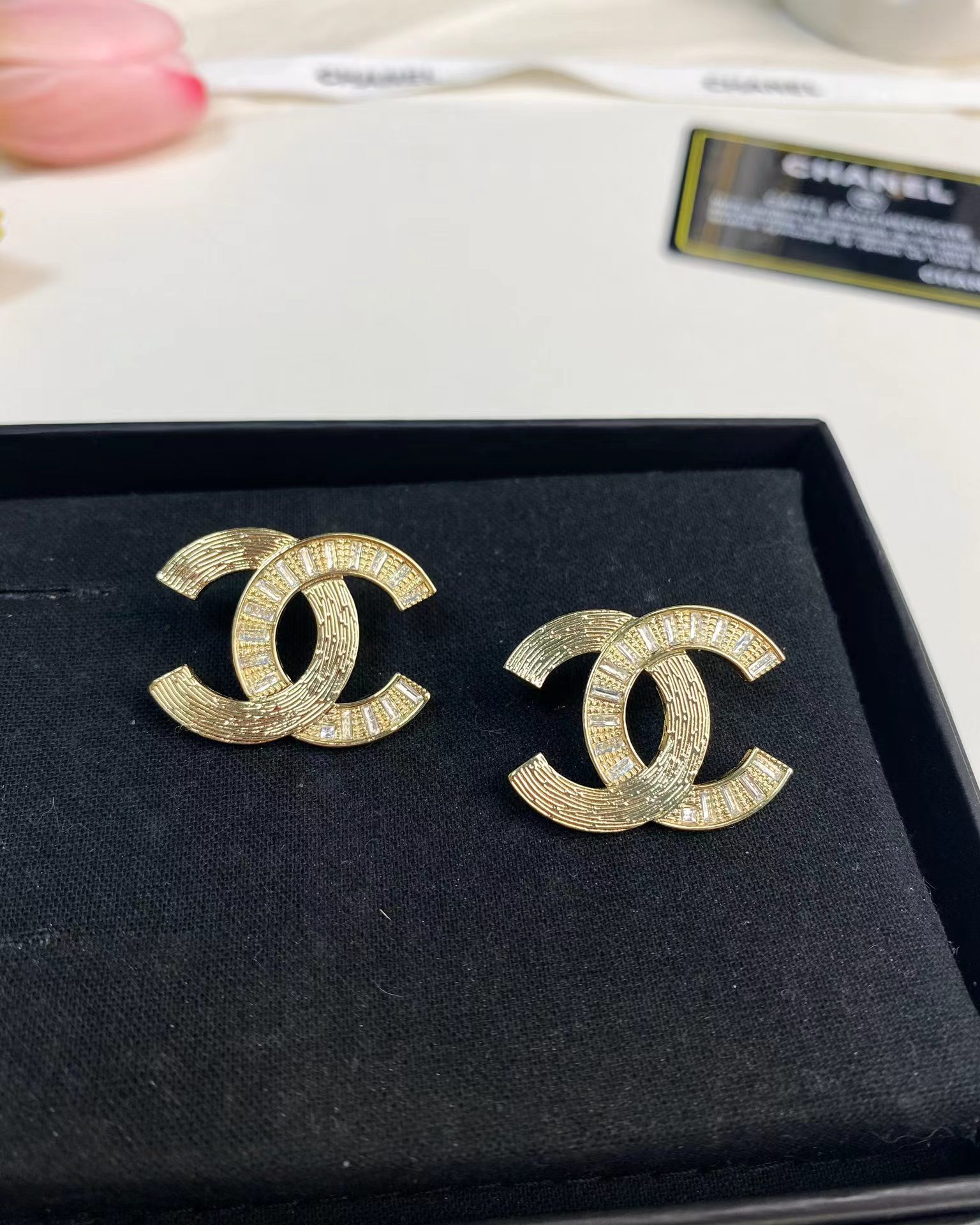 Buy replica Chanel Big Gold Double C Stud Earrings and replica jewelry from PICKS Jewelry