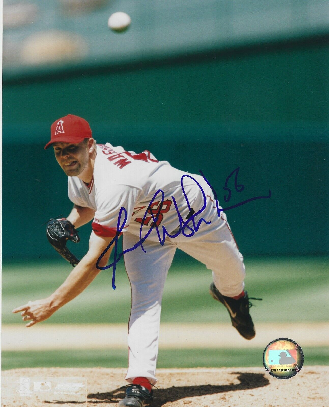 Autographed JARROD WASHBURN Los Angeles Angels 8x10 Photo Poster painting w/ COA