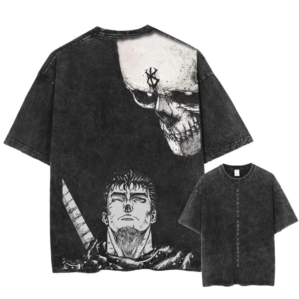 Vintage Berserk Anime Oversize Washed T-Shirt
