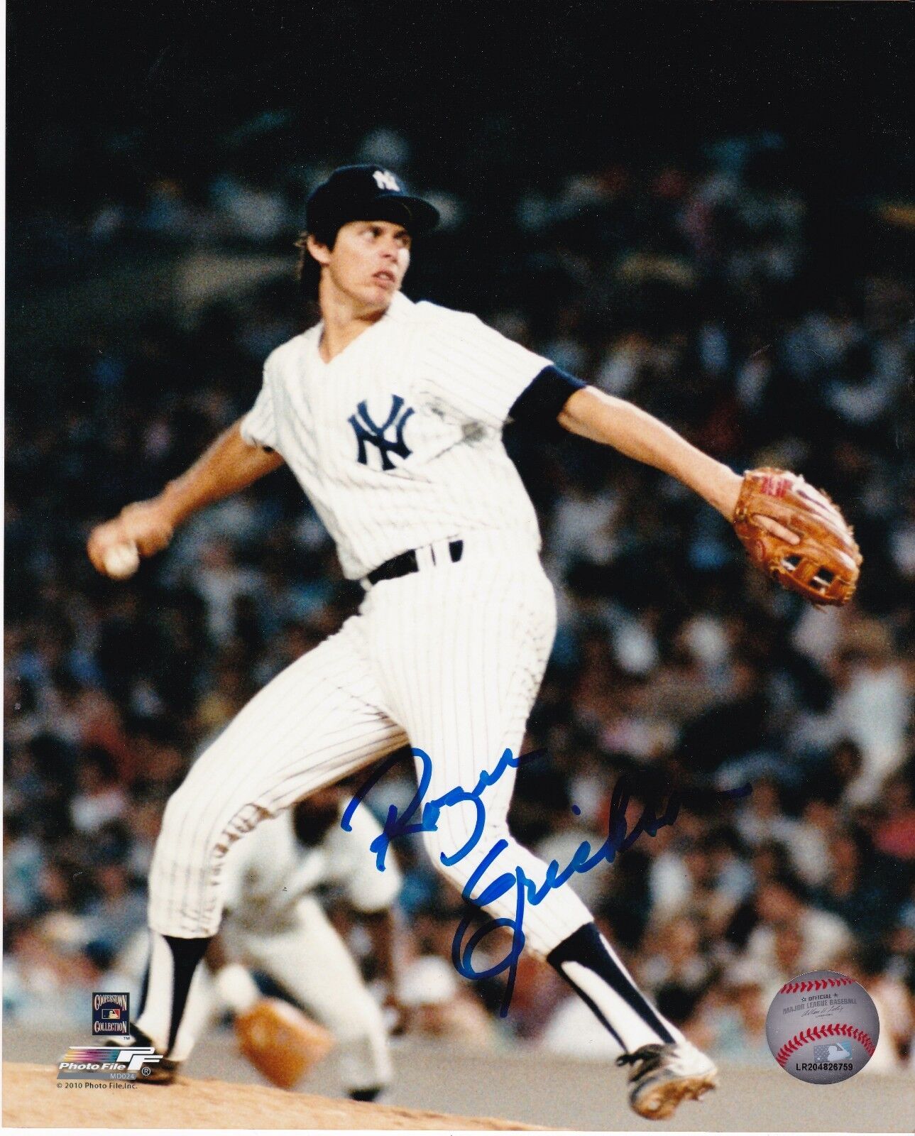 ROGER ERICKSON NEW YORK YANKEES ACTION SIGNED 8x10