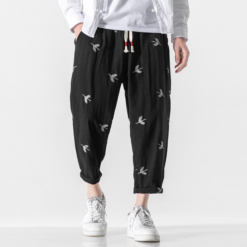 Embroidery Mens Harem Pants 2025 Men Trousers Streetwear Loose Jogging Sweatpants Male Oversized Casual Pants Harajuku New M-5XL
