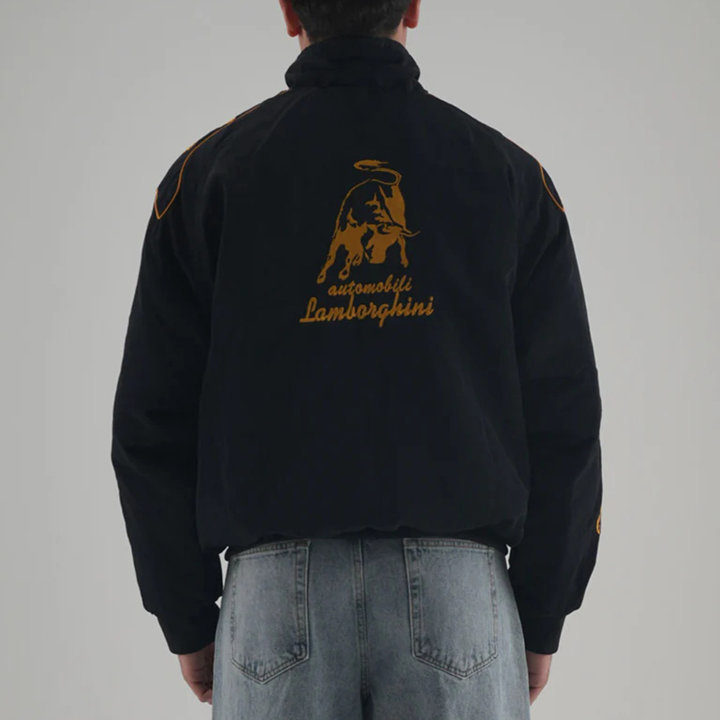 Unisex Racing Style Street Fashion Loose Racing Casual Print Jacket