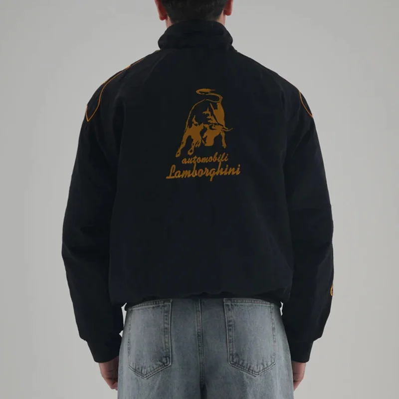 Unisex Racing Style Street Fashion Loose Racing Casual Print Jacket