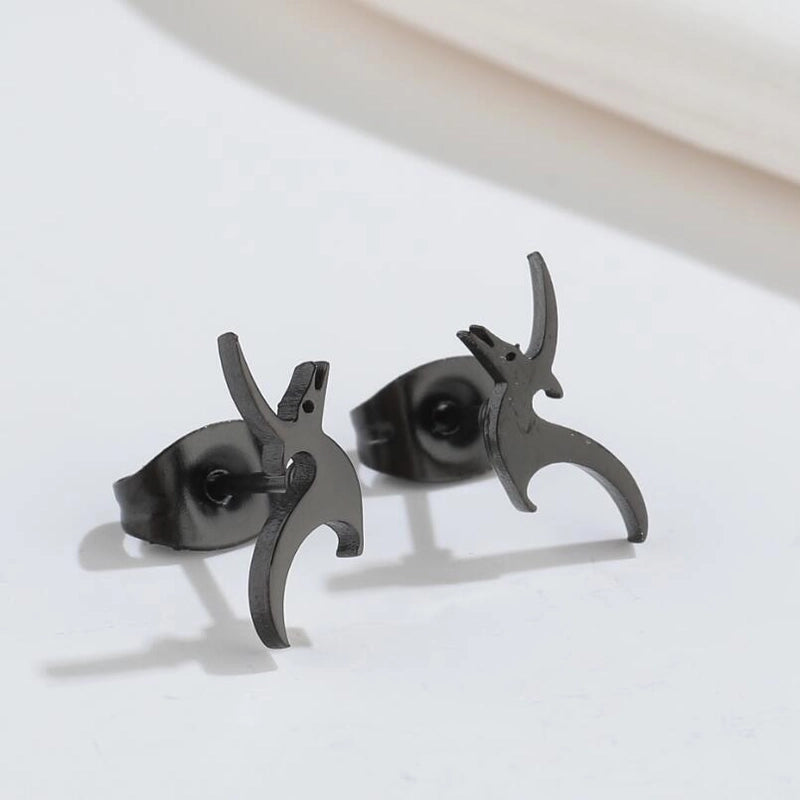1 Pair Fashion Dog Dinosaur Giraffe 304 Stainless Steel 18K Gold Plated Ear Studs