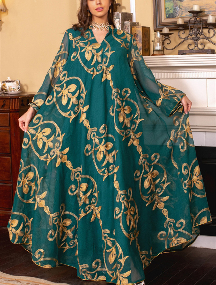 Ethnic Pattern Embroidery Long Sleeve Kaftan | Oxredo Shop Ramadan Sale