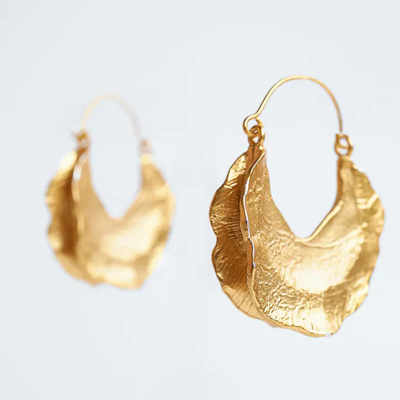 Geometric Golden Earrings