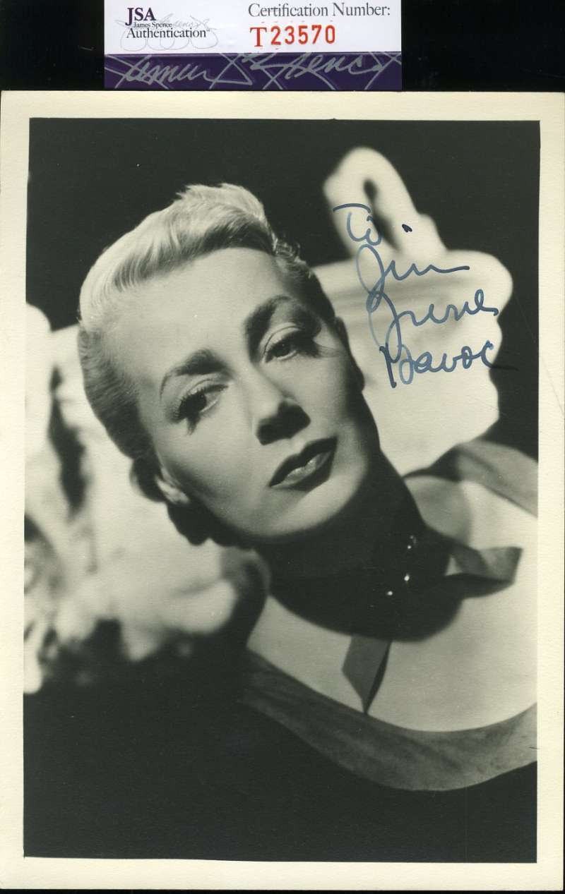 JUNE HAVOC Hand Signed JSA COA VINTAGE 5X7 Photo Poster painting Autographed Authentic