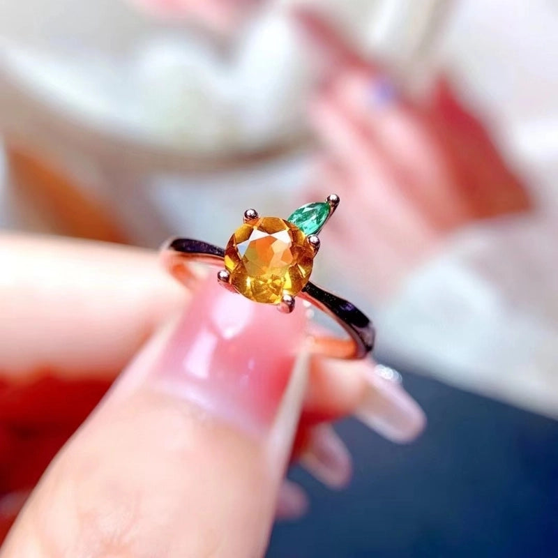 1 Piece 1 Pair Minimalist Fruit Copper Plating Women’s Rings Earrings Necklace