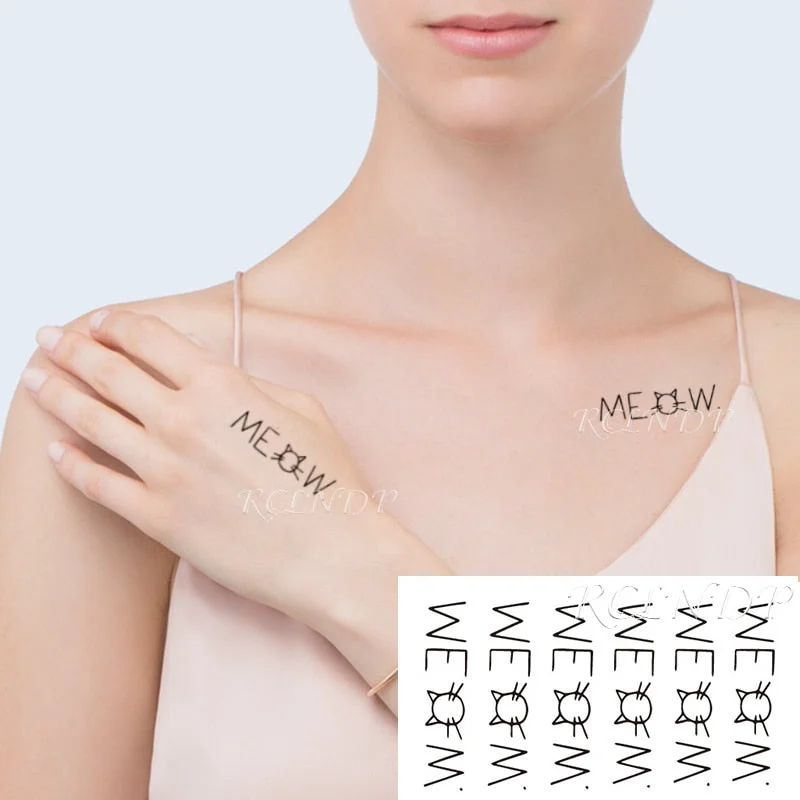 Waterproof Temporary Tattoo Sticker Believe freedom heart miss English letter alphabet tatto flash tatoo fake tattoos for girl