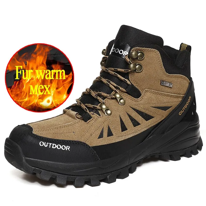 Brand Men's Winter Boots Plush Warm Men's Snow Boots Outdoor Comfortable Men's Designer Sneakers Fashion Men's Platform Shoes