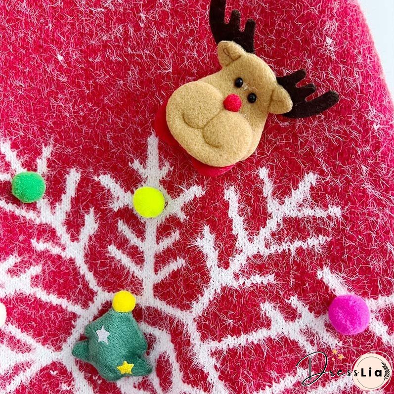 Two Piece Christmas Sweater and Scarf Set