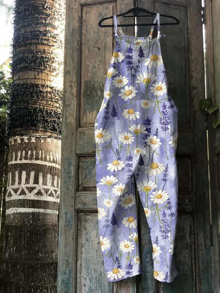 Retro casual loose overalls