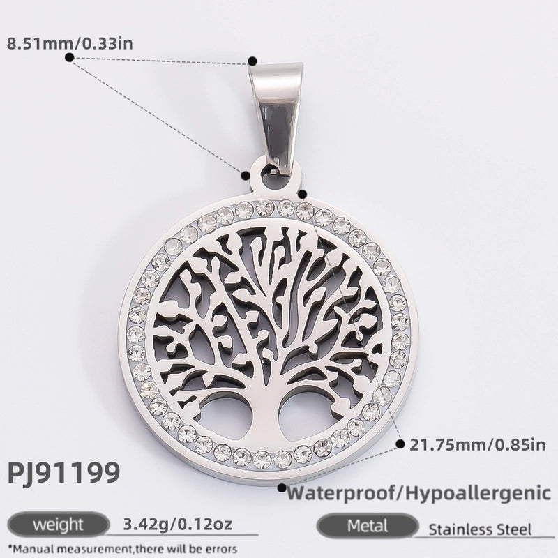 1 Piece 304 Stainless Steel Devil’s Eye Conch Heart Shape Jewelry Accessories Pendant