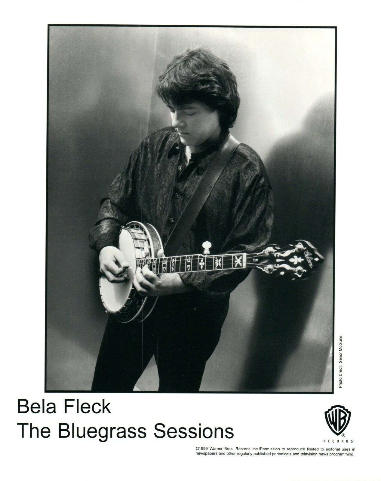 BELA FLECK Folk Rock Jazz Music 8x10 Promo Press Photo Poster painting Warner Bros Records 1999